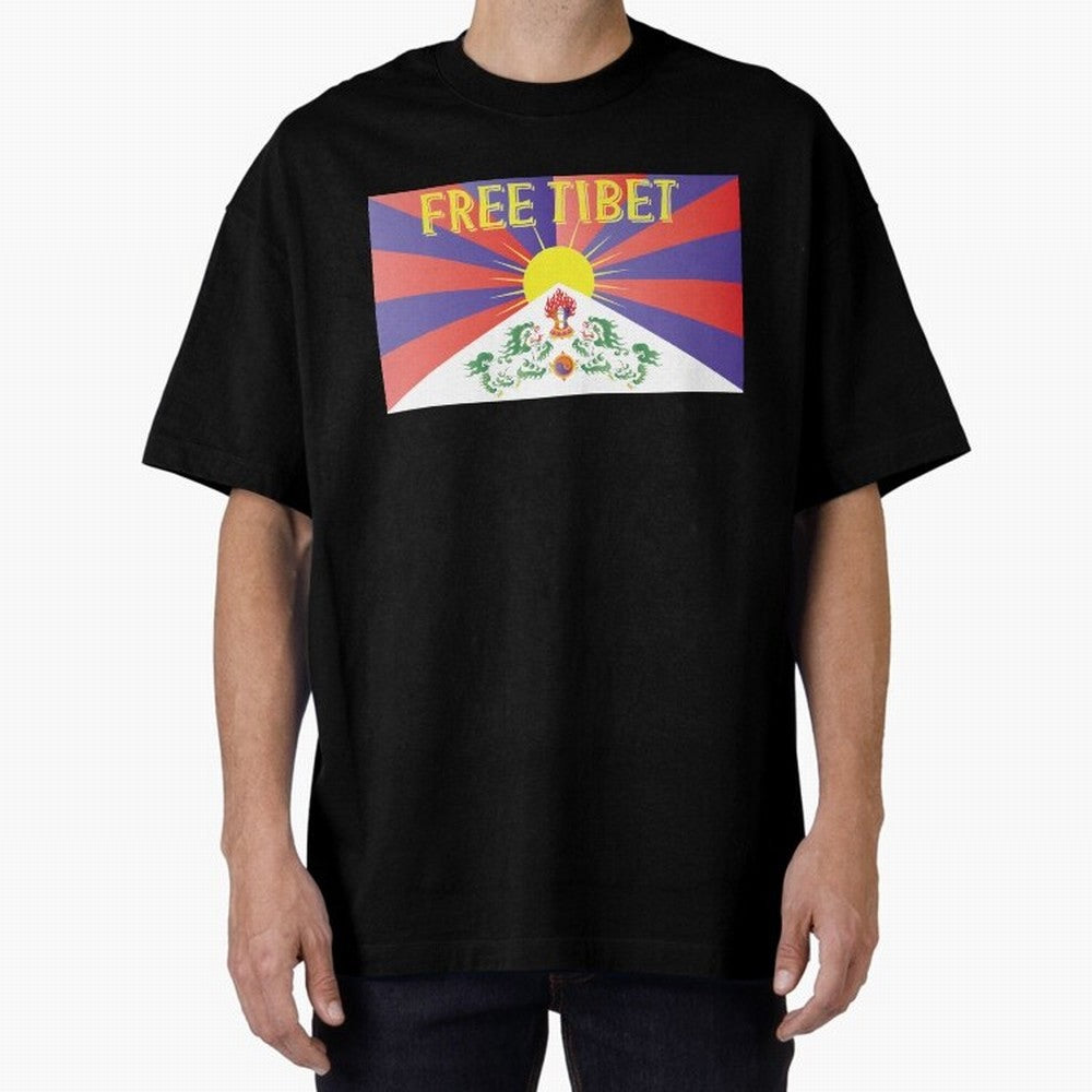Free Tibet Movement Oversized T-Shirt Bring Retro Soccer Energy to FIFA World Cup 2026 for Fans of Messi and Cristiano Ronaldo and England, France and Netherlands, Bringing Football History, Final Match Energy, Crowd Noise and Once in a Lifetime