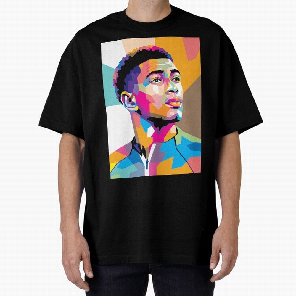 Jude Bellingham in WPAP Style Classic T-Shirt Share the Excitement of FIFA World Cup 2026 for Fans of Messi, CR7 and Mbappe and Spain and Netherlands, Bringing Sports Nostalgia, International Competition, Famous Players and Unforgettable Victories;