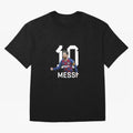 Leo Messi Oversized T-Shirt Represent the Passion of Match Day Hype around FIFA World Cup 2026 Group Stage, Messi and Cristiano Ronaldo, France and Portugal, Vintage Soccer Flavor, Modern Football Stars, National Flags and Final Night Emotion;