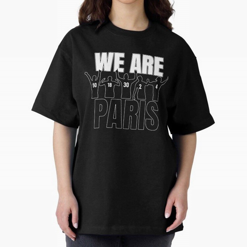 We are Paris Oversized T-Shirt Celebrate Every Goal in FIFA World Cup 2026 USA Canada Mexico Spirit, Featuring Spain, Haaland and Mbappe, Supporter Pride, Iconic Celebrations, Legendary Names and Global Match Day Energy; Great for Supporters Who