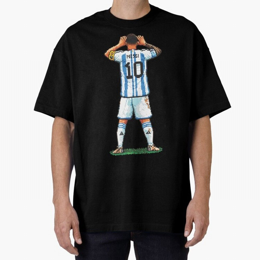 Pixelated Messi Topo Gigio Classic T-Shirt Bring the FIFA World Cup 2026 USA Canada Mexico Journey through Neymar, Haaland and Cristiano Ronaldo Highlights, France and Portugal Pride, Football Festival Excitement, Trophy Ambitions, Country