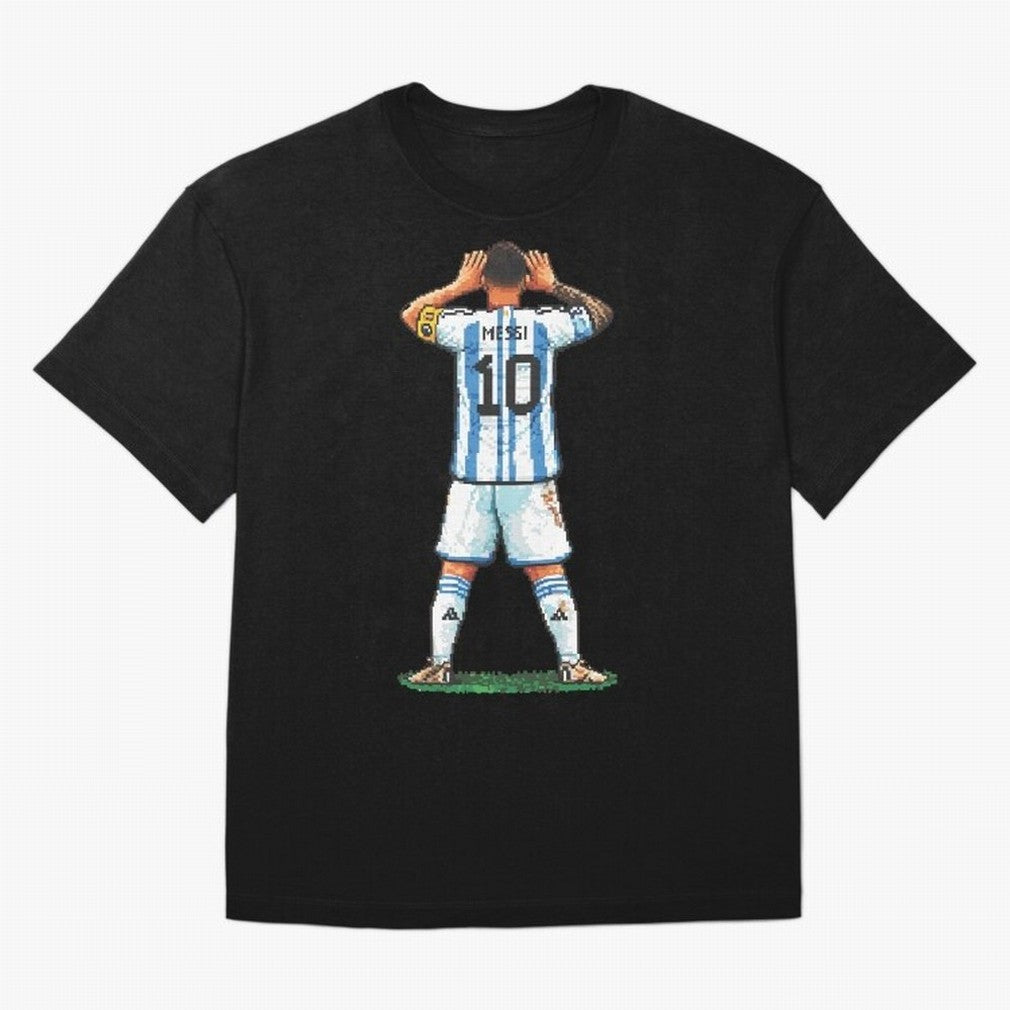 Pixelated Messi Topo Gigio Classic T-Shirt Bring the FIFA World Cup 2026 USA Canada Mexico Journey through Neymar, Haaland and Cristiano Ronaldo Highlights, France and Portugal Pride, Football Festival Excitement, Trophy Ambitions, Country