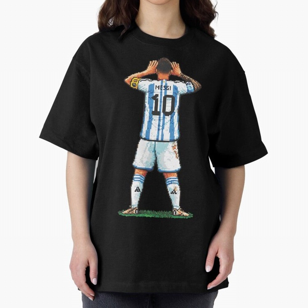 Pixelated Messi Topo Gigio Classic T-Shirt Bring the FIFA World Cup 2026 USA Canada Mexico Journey through Neymar, Haaland and Cristiano Ronaldo Highlights, France and Portugal Pride, Football Festival Excitement, Trophy Ambitions, Country