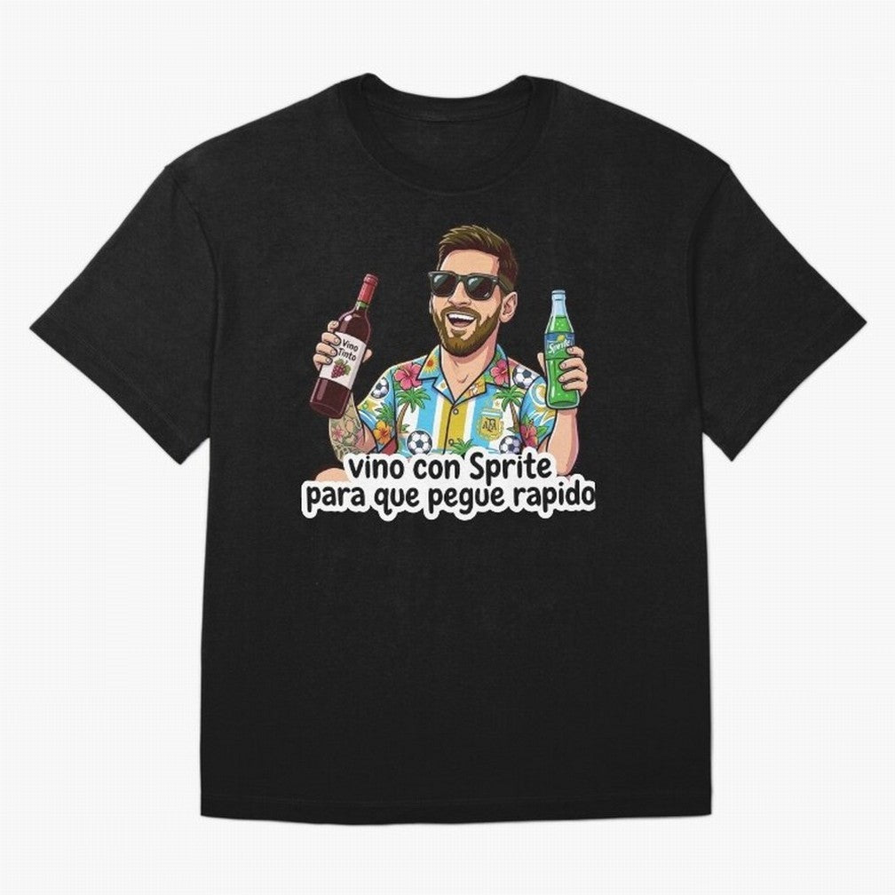 Messi came with a sprite so he could hit fast. Classic T-Shirt Turn Football Passion into Global Football Passion for FIFA World Cup 2026 USA Canada Mexico, Made for Messi, Neymar and Mbappe, England, Goal Celebration Energy, Supporter Heritage,