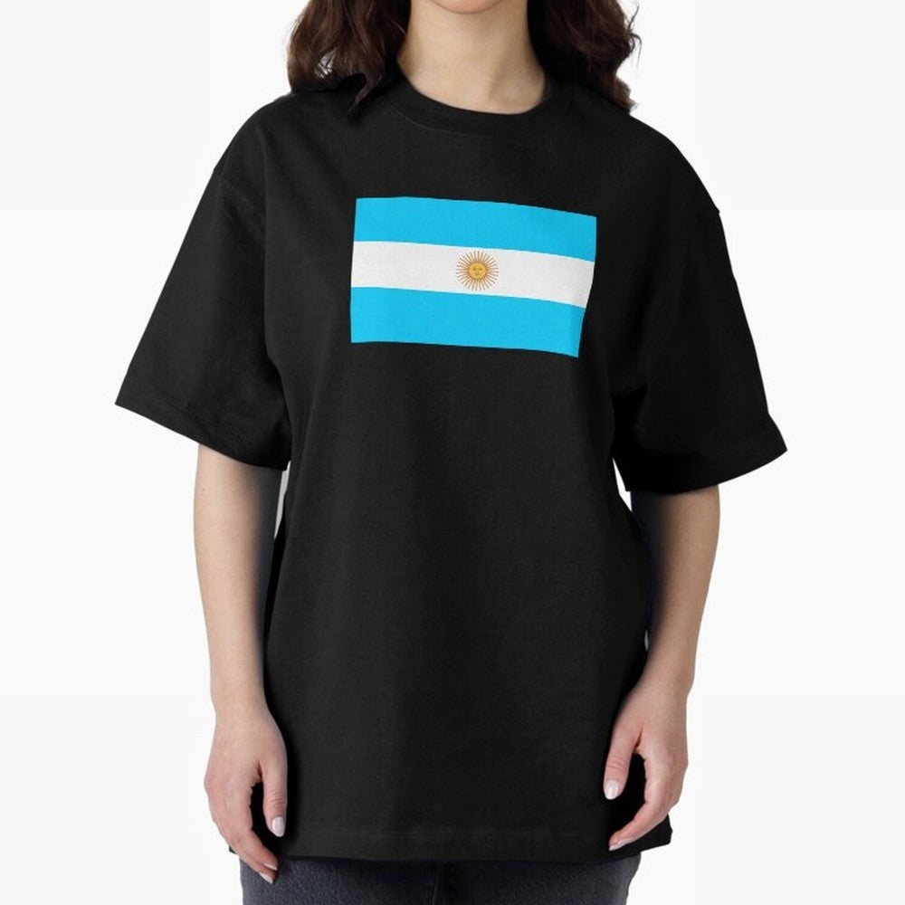 ARGENTINA Oversized T-Shirt Stand with FIFA World Cup 2026 USA Canada Mexico for Fans of Cristiano Ronaldo and Argentina and Brazil, Bringing Stadium Chants, National Pride, Trophy Dreams and Unforgettable Football Memories; Ideal for Football