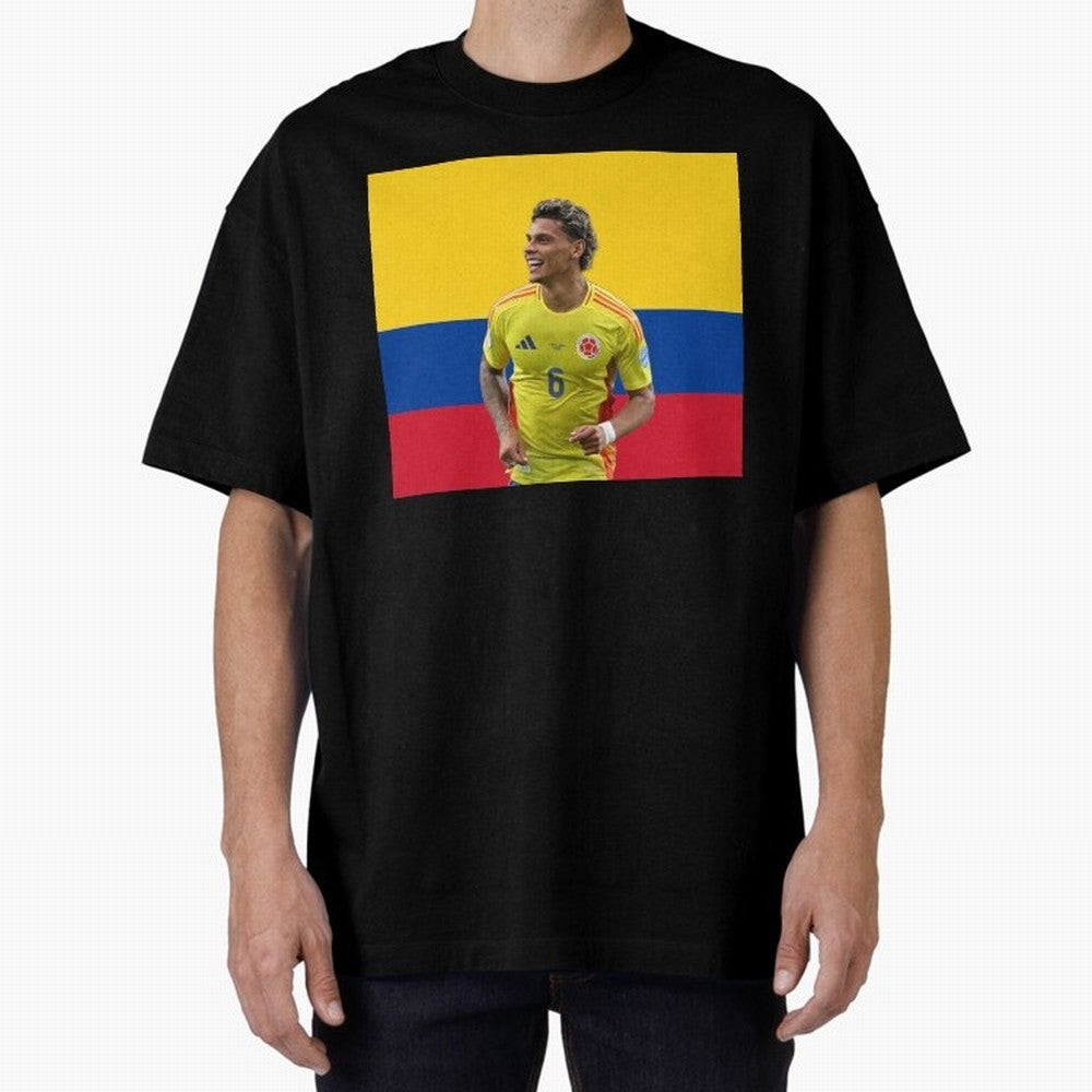 Richard Rios Colombian Flag Oversized T-Shirt Follow the Road to Match Day Hype around FIFA World Cup 2026 USA Canada Mexico, CR7, England and Germany, Match Day Excitement, Supporter Culture, Golden Goals and Global Football Passion; Made for Die
