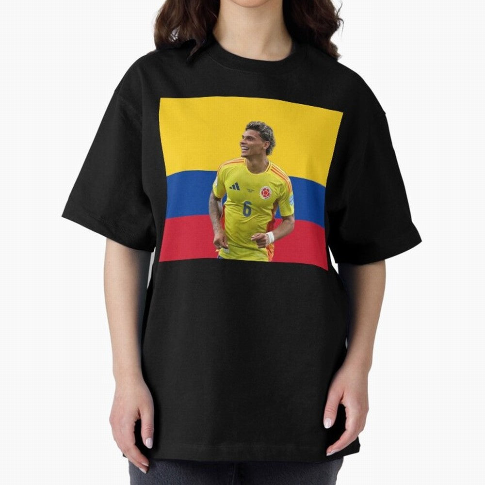 Richard Rios Colombian Flag Oversized T-Shirt Follow the Road to Match Day Hype around FIFA World Cup 2026 USA Canada Mexico, CR7, England and Germany, Match Day Excitement, Supporter Culture, Golden Goals and Global Football Passion; Made for Die