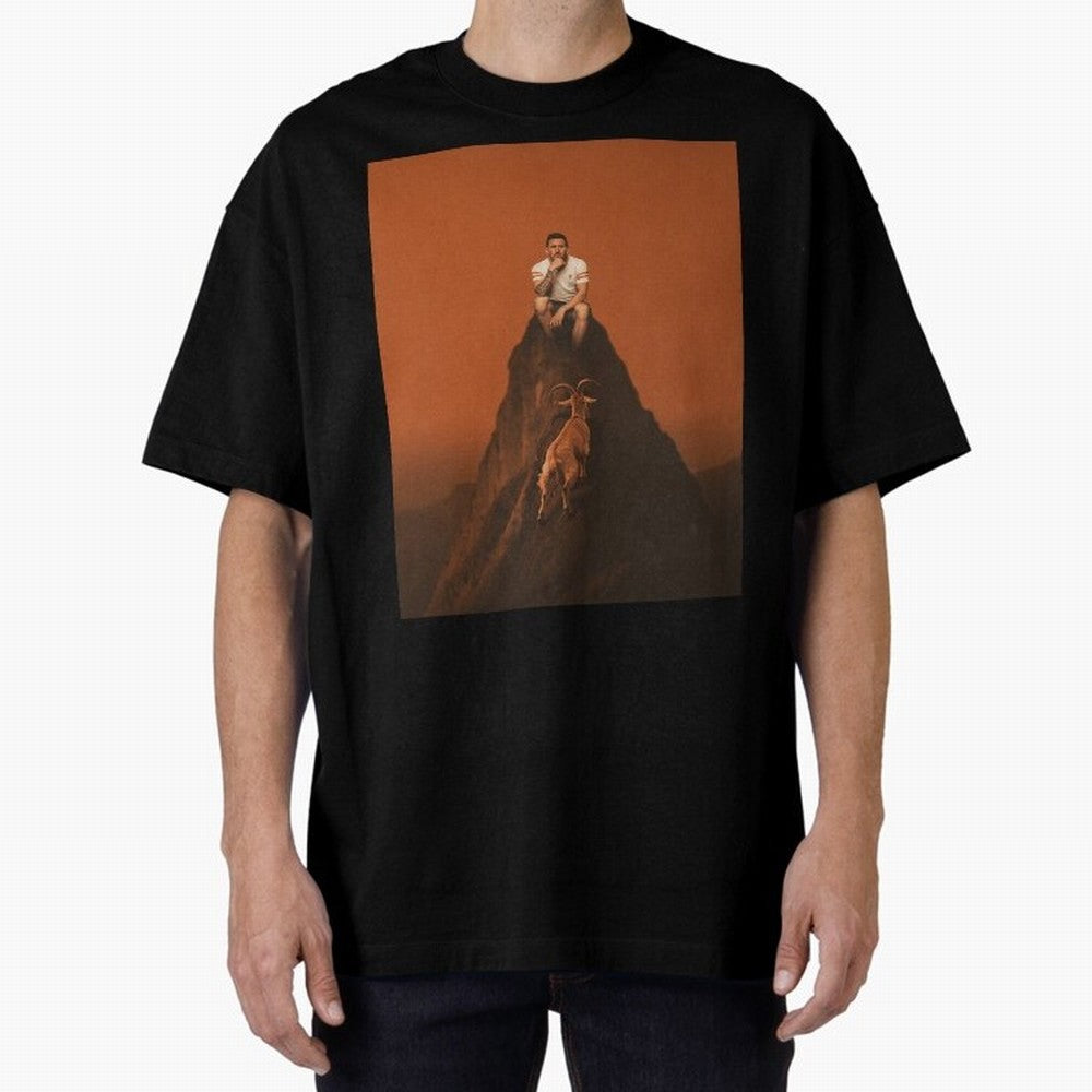 Goat messi football sunset Oversized T-Shirt Discover Match Day Hype around FIFA World Cup 2026 Group Stage, Messi, CR7 and Mbappe, England and Germany, Worldwide Fan Energy, Dramatic Goals, Stadium Lights and Championship Celebrations; Ideal for