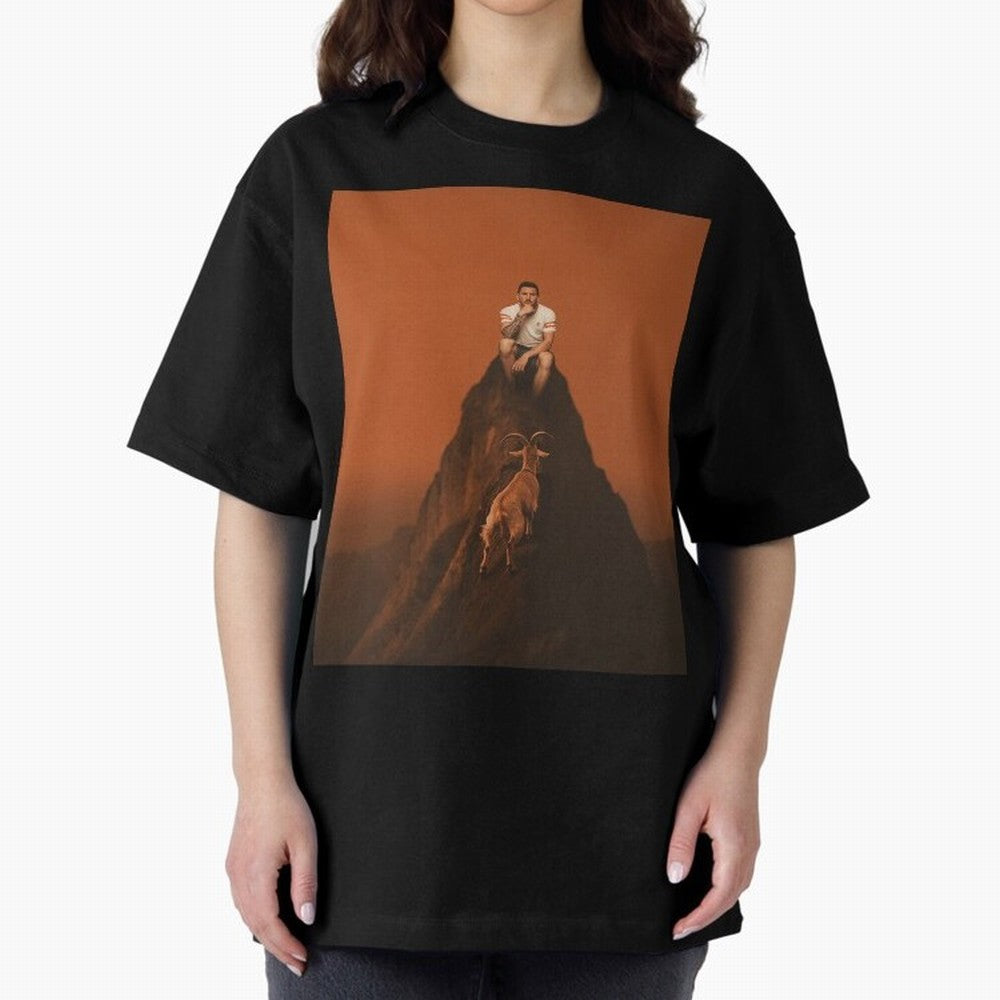 Goat messi football sunset Oversized T-Shirt Discover Match Day Hype around FIFA World Cup 2026 Group Stage, Messi, CR7 and Mbappe, England and Germany, Worldwide Fan Energy, Dramatic Goals, Stadium Lights and Championship Celebrations; Ideal for