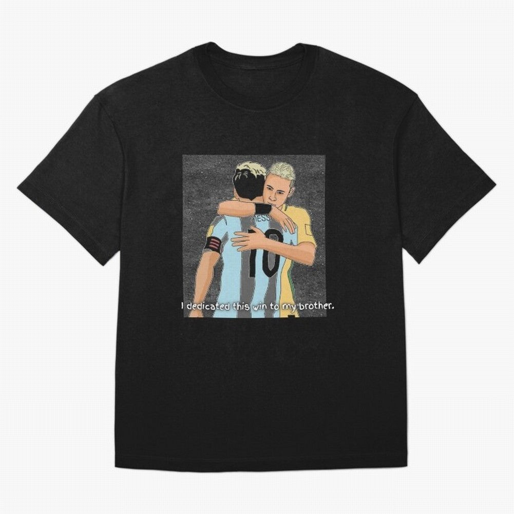 Messi and Neymar Classic T-Shirt Experience Global Football Passion for FIFA World Cup 2026, Centered on Neymar, Haaland and Cristiano Ronaldo, Brazil, Portugal and Argentina, Sports Nostalgia, International Competition, Famous Players and