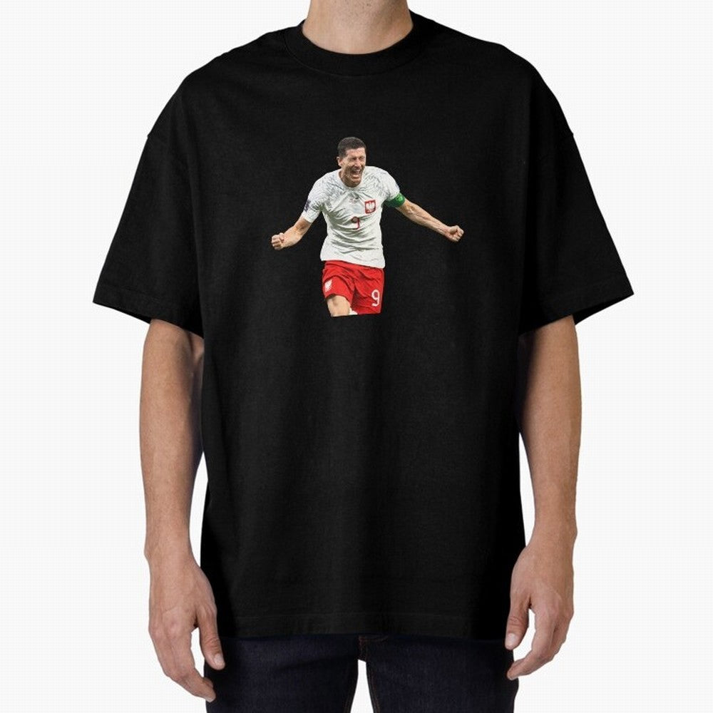 Robert Lewandowski Oversized T-Shirt Bring FIFA World Cup 2026 USA Canada Mexico for Fans of Haaland and Mbappe and Portugal, Spain and Germany, Bringing Champion Mindset, Group Stage Buzz, Knockout Tension and Passionate Fan Culture; Built for
