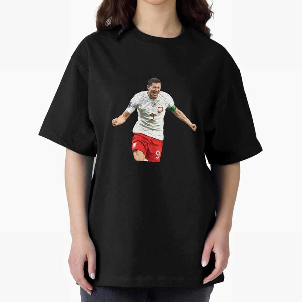 Robert Lewandowski Oversized T-Shirt Bring FIFA World Cup 2026 USA Canada Mexico for Fans of Haaland and Mbappe and Portugal, Spain and Germany, Bringing Champion Mindset, Group Stage Buzz, Knockout Tension and Passionate Fan Culture; Built for