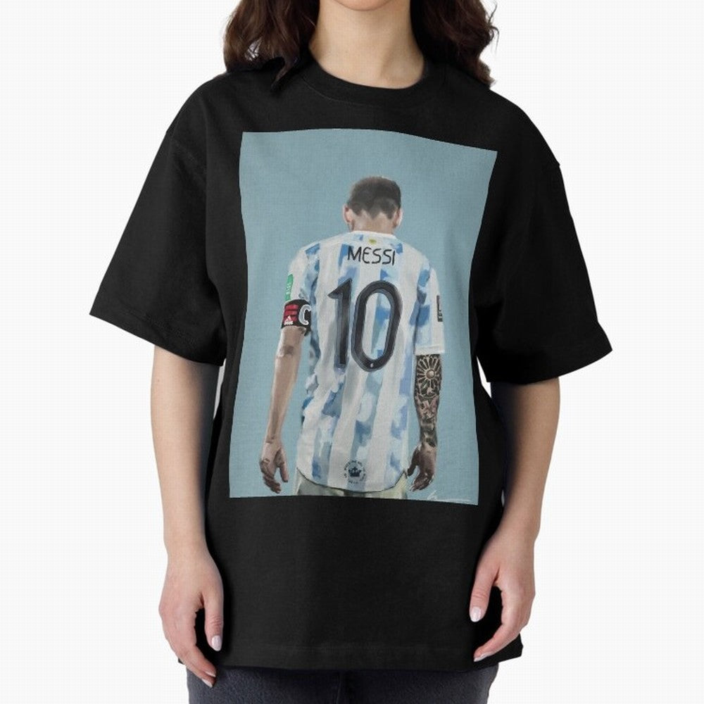 Portrait painting of Lionel Messi of Inter Miami and Argentina Classic T-Shirt Make Memories around Match Day Hype around FIFA World Cup 2026 USA Canada Mexico, Mbappe, Argentina and Brazil, Global Supporter Spirit, Legendary Goals, National Colors