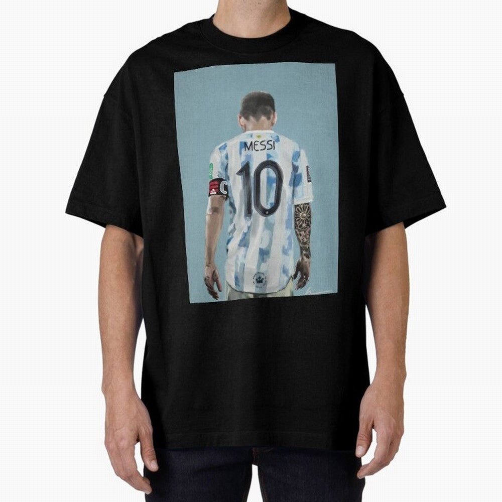Portrait painting of Lionel Messi of Inter Miami and Argentina Classic T-Shirt Make Memories around Match Day Hype around FIFA World Cup 2026 USA Canada Mexico, Mbappe, Argentina and Brazil, Global Supporter Spirit, Legendary Goals, National Colors