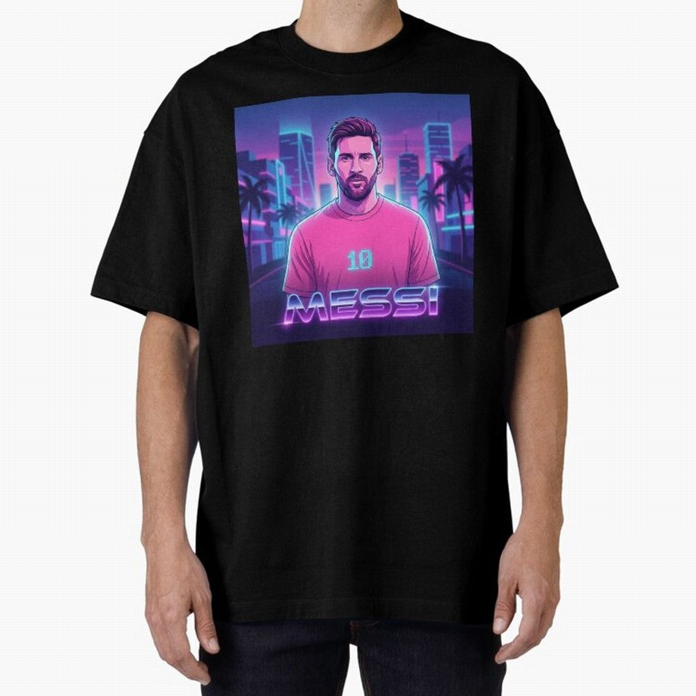 Inter Miami? Football Legend Messi Cyberpunk Retro Futurist Design (Version 2) Classic T-Shirt Follow the Road to FIFA World Cup 2026 Made for Haaland, England, France and Netherlands Energy, Stadium Chants, National Pride, Trophy Dreams and