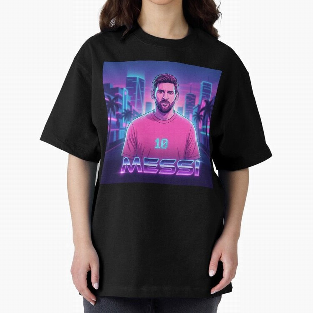 Inter Miami? Football Legend Messi Cyberpunk Retro Futurist Design (Version 2) Classic T-Shirt Follow the Road to FIFA World Cup 2026 Made for Haaland, England, France and Netherlands Energy, Stadium Chants, National Pride, Trophy Dreams and