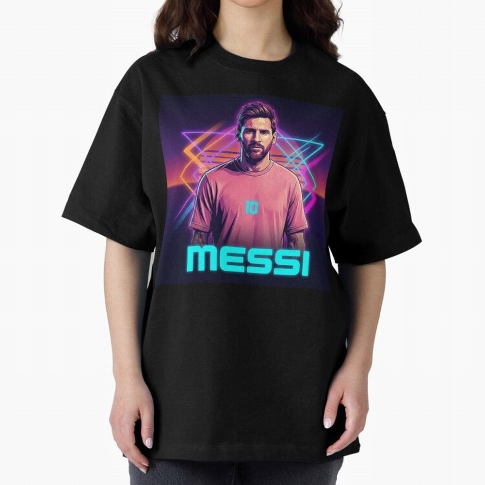 Inter Miami? Football Legend Messi Cyberpunk Retro Futurist Design (Version 5) Classic T-Shirt Represent FIFA World Cup 2026 USA Canada Mexico Spirit, Built around Argentina and Brazil, Haaland and Mbappe, Game Day Rituals, Football Legends,