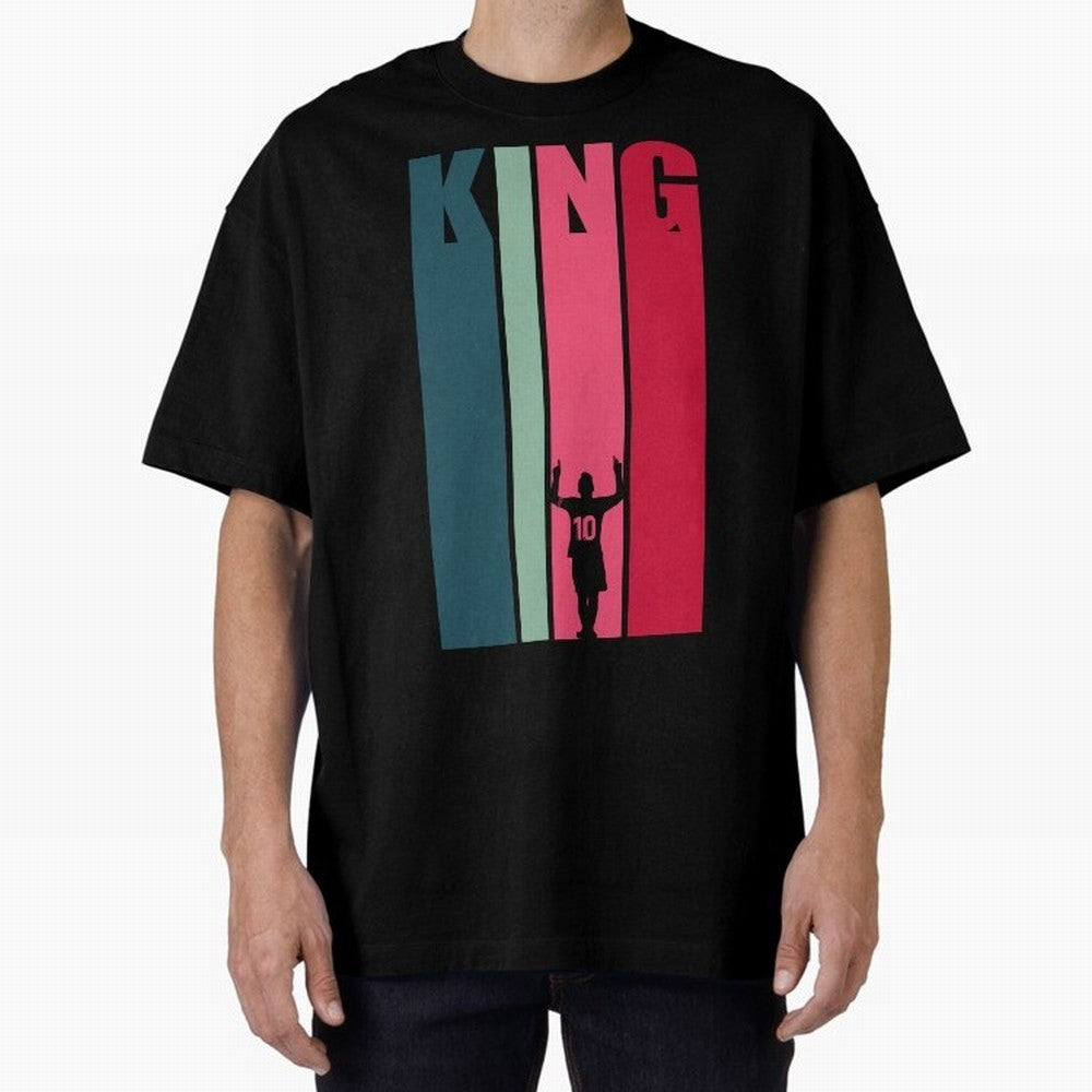 Soccer's King. Oversized T-Shirt Celebrate Every Goal in FIFA World Cup 2026 Group Stage Featuring Neymar, Haaland and Cristiano Ronaldo, Spain and Netherlands Energy, Global Supporter Spirit, Legendary Goals, National Colors and Tournament