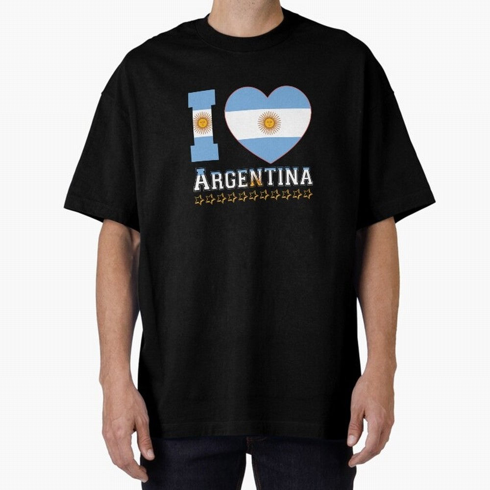 I love Argentina Classic T-Shirt Join Global Football Passion for FIFA World Cup 2026 Group Stage, Built around Mbappe, Argentina and Brazil, Retro Football Energy, Iconic Rivalries, Trophy Chase Drama and Stadium Atmosphere; Ideal for Passionate