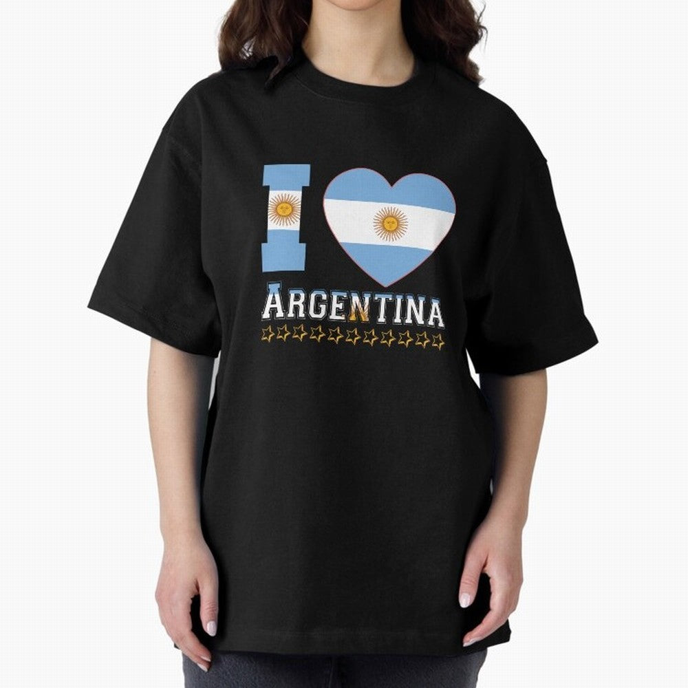 I love Argentina Classic T-Shirt Join Global Football Passion for FIFA World Cup 2026 Group Stage, Built around Mbappe, Argentina and Brazil, Retro Football Energy, Iconic Rivalries, Trophy Chase Drama and Stadium Atmosphere; Ideal for Passionate