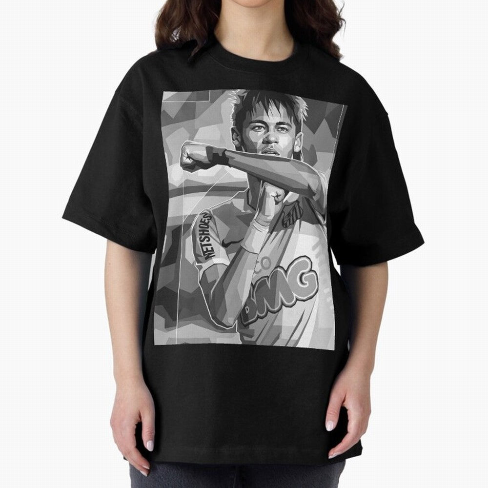 Neymar Grayscale Classic T-Shirt Show Match Day Excitement for the FIFA World Cup 2026 USA Canada Mexico Journey through Haaland and Mbappe Highlights, France Pride, Championship Spirit, Famous Goals, Roaring Crowds and International Football