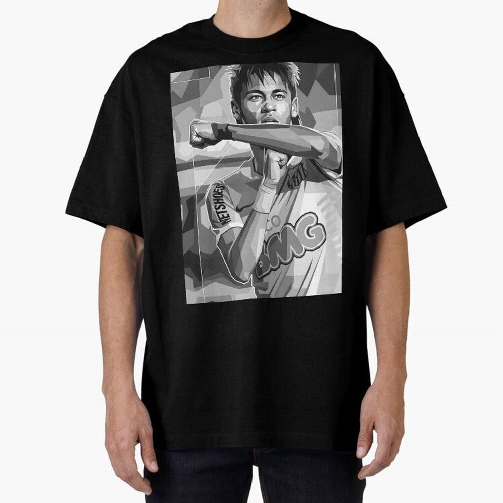 Neymar Grayscale Classic T-Shirt Show Match Day Excitement for the FIFA World Cup 2026 USA Canada Mexico Journey through Haaland and Mbappe Highlights, France Pride, Championship Spirit, Famous Goals, Roaring Crowds and International Football