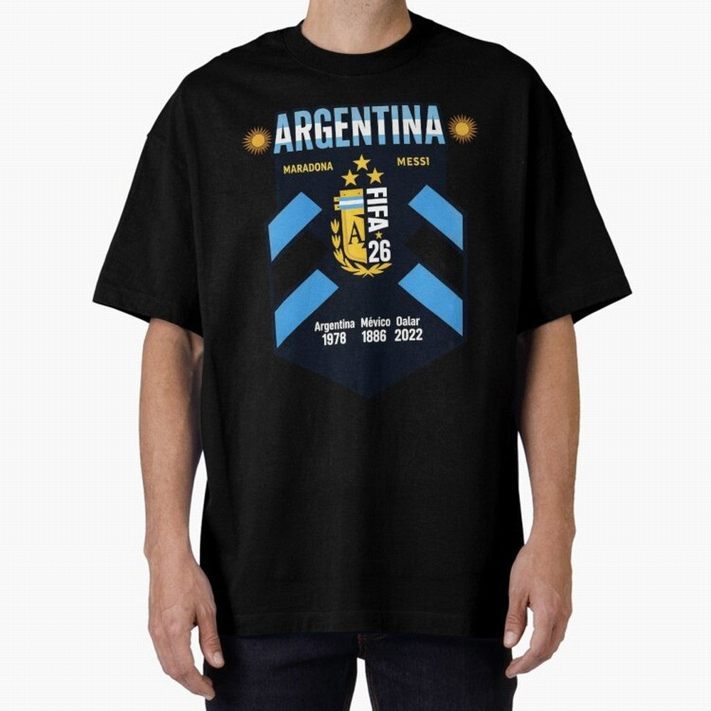 Argentina Football Champions Legacy Badge Design Active T-Shirt Honor FIFA World Cup 2026 USA Canada Mexico for Fans of Messi, Neymar and Mbappe and England, Bringing Football History, Final Match Energy, Crowd Noise and Once in a Lifetime Moments;