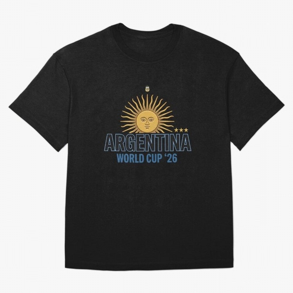 Argentina Football Sun of May - World Cup 2026 Gold Edition Essential T-Shirt Show Up for the Glory of FIFA World Cup 2026 Filled with CR7 and Messi, Argentina and Brazil Energy, Championship Spirit, Famous Goals, Roaring Crowds and International
