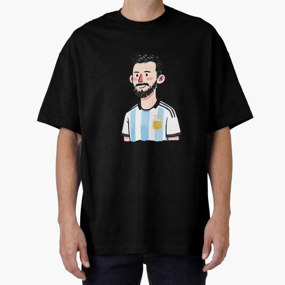 Argentina Soccer Football Player Oversized T-Shirt Bring Bold Fan Energy to FIFA World Cup 2026 USA Canada Mexico for Fans of CR7 and Spain, Bringing Football History, Final Match Energy, Crowd Noise and Once in a Lifetime Moments; Ideal for Fans