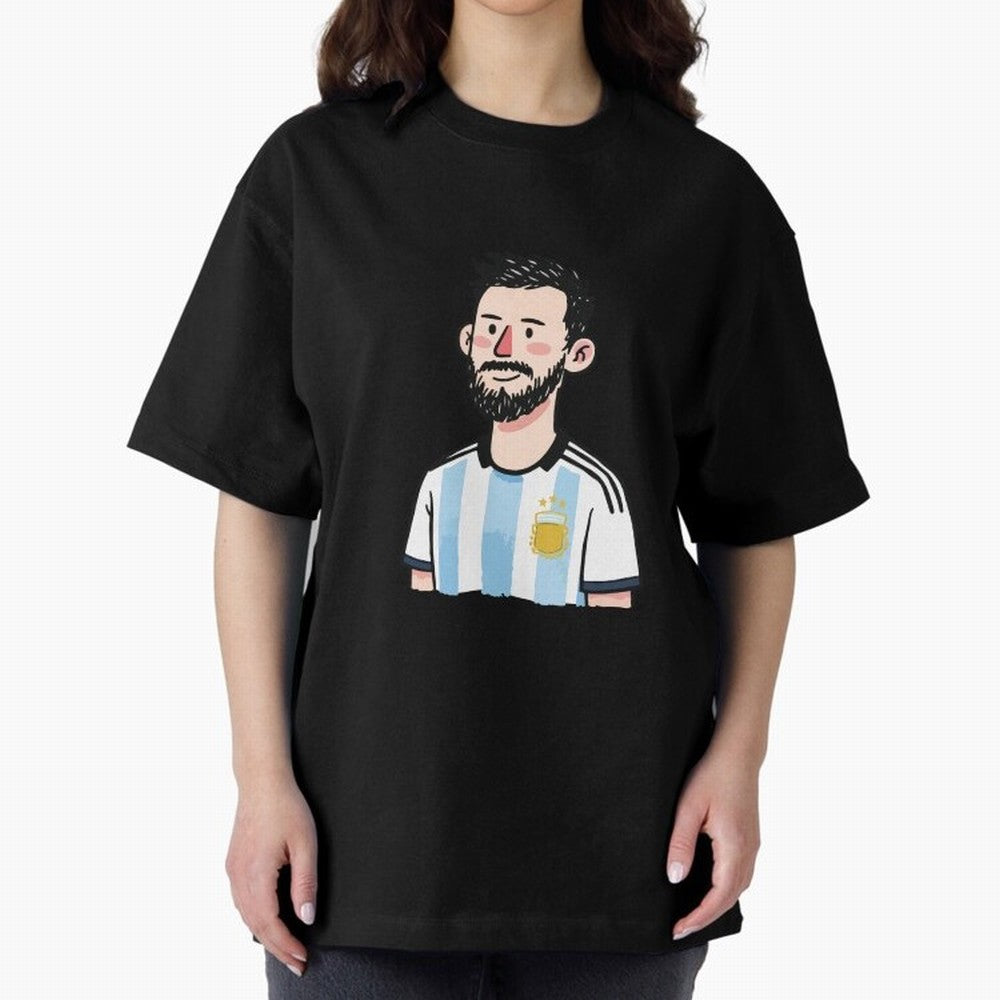 Argentina Soccer Football Player Oversized T-Shirt Bring Bold Fan Energy to FIFA World Cup 2026 USA Canada Mexico for Fans of CR7 and Spain, Bringing Football History, Final Match Energy, Crowd Noise and Once in a Lifetime Moments; Ideal for Fans
