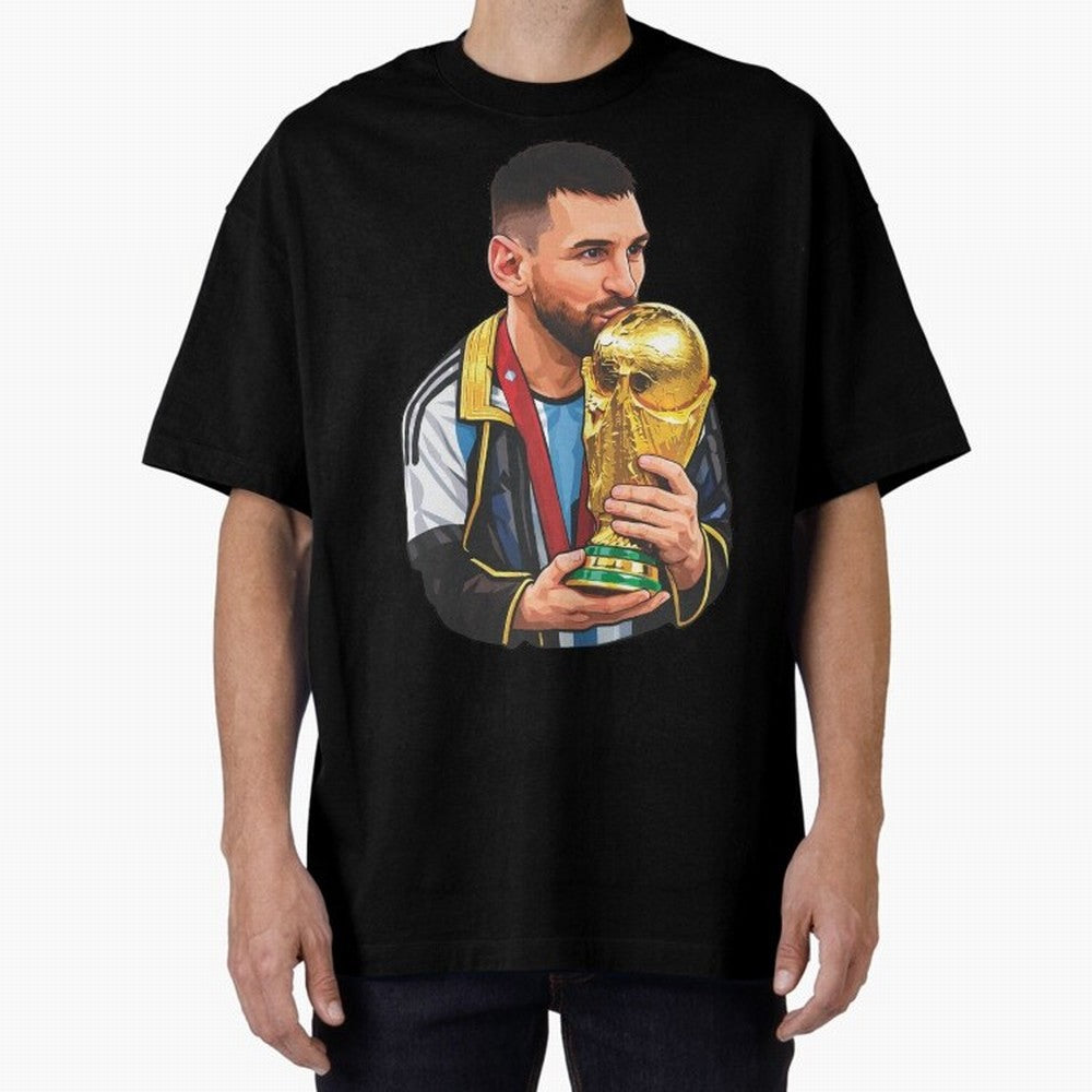 Messi celebrating the 2022 World Cup victory Classic T-Shirt Keep the Match Day Mood of FIFA World Cup 2026 USA Canada Mexico Spirit, Centered on Brazil, Neymar, Championship Spirit, Famous Goals, Roaring Crowds and International Football Unity;