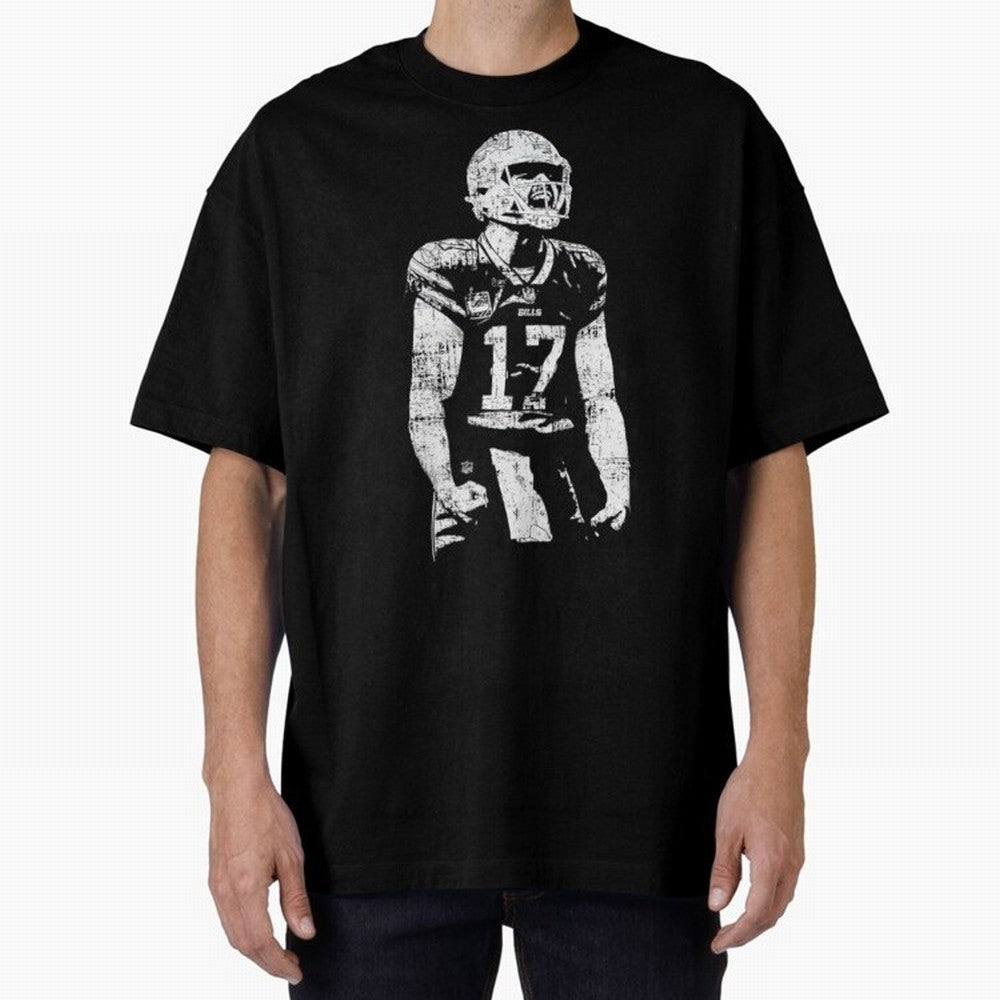 American Football Nfl 2024 Buffalo B - sultan desain 32 Oversized T-Shirt Celebrate Fan Culture around FIFA World Cup 2026 Group Stage Connected to Haaland and Mbappe, Brazil, Portugal and Argentina Energy, Stadium Memories, Football Loyalty,