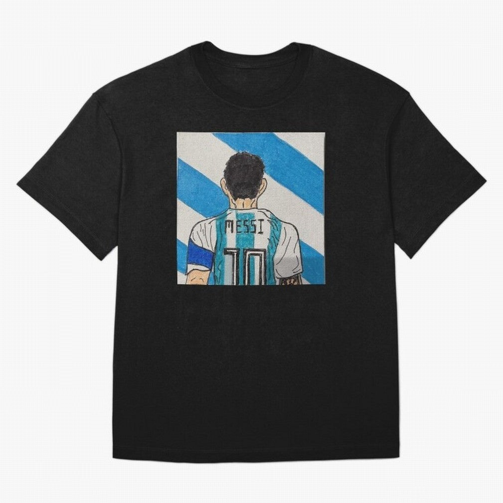Messi Artwork Oversized T-Shirt Feel the Heartbeat of FIFA World Cup 2026 Spirit, with Portugal, Spain and Germany, Cristiano Ronaldo, Haaland and CR7, Stadium Memories, Football Loyalty, International Chants and Championship Tradition; Perfect for