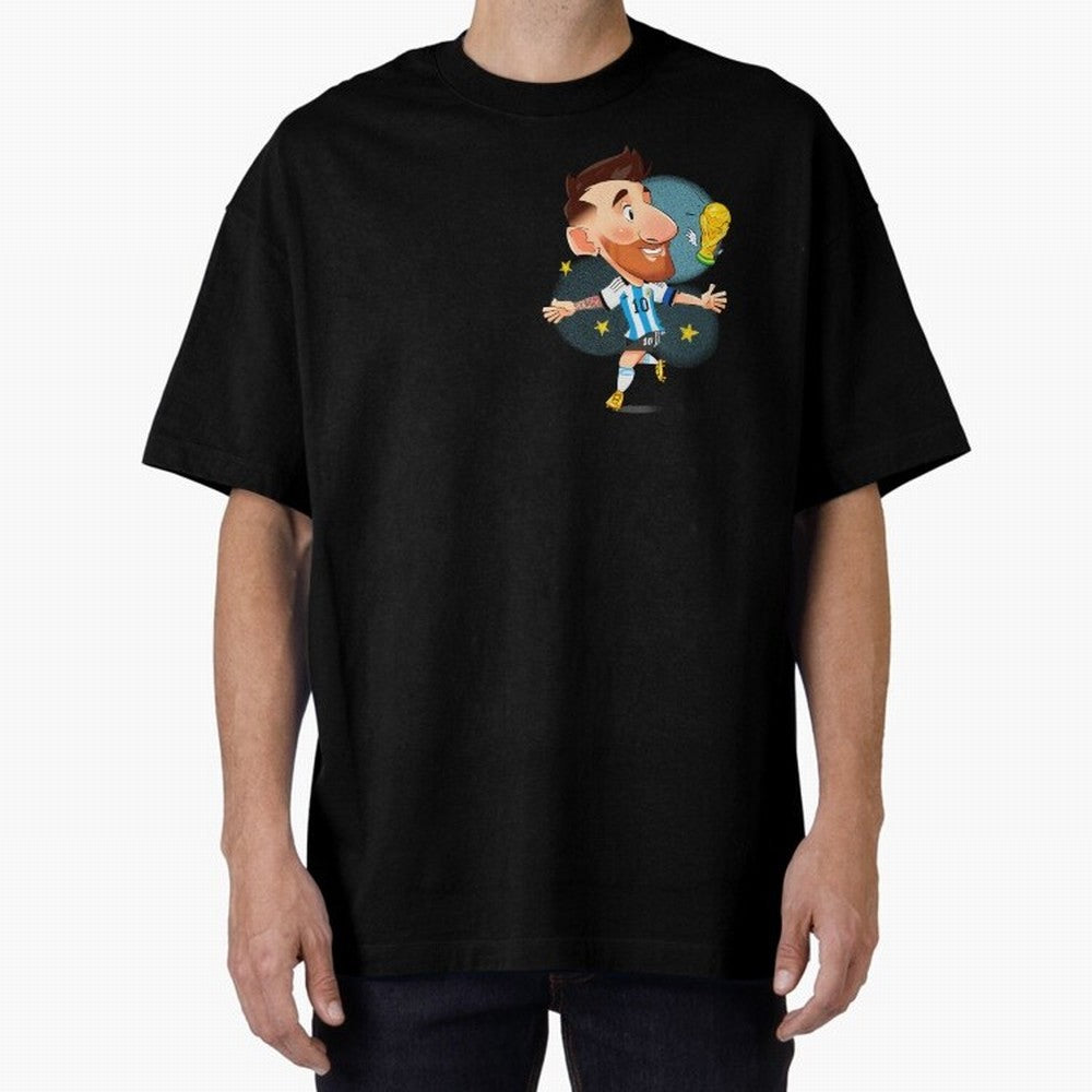 Messi GOAT Oversized T-Shirt Support FIFA World Cup 2026 USA Canada Mexico for Fans of Mbappe and Argentina, France and Brazil, Bringing Stadium Memories, Football Loyalty, International Chants and Championship Tradition; Ideal for Passionate Fans