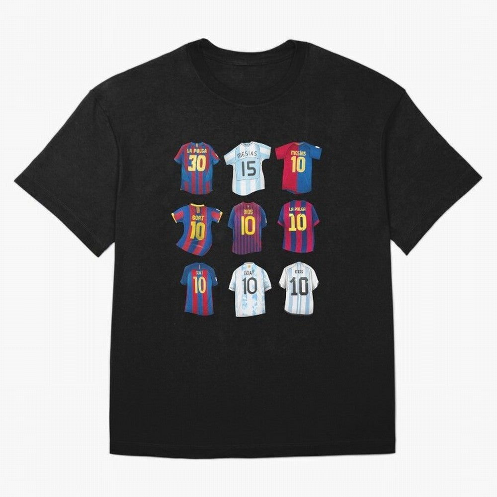 Messi Era Football Jerseys Oversized T-Shirt Celebrate Unforgettable Nights in FIFA World Cup 2026 USA Canada Mexico Spirit, Connected to Spain, Neymar, Worldwide Fan Energy, Dramatic Goals, Stadium Lights and Championship Celebrations; Perfect for