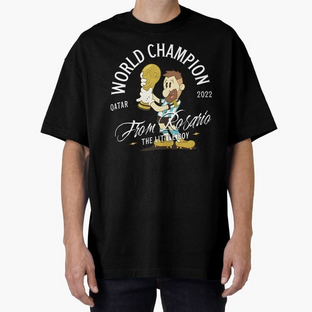 The little boy from Rosario Oversized T-Shirt Create the FIFA World Cup 2026 USA Canada Mexico Journey through Messi, CR7 and Mbappe Highlights, Argentina, France and Brazil Pride, Match Day Excitement, Supporter Culture, Golden Goals and Global