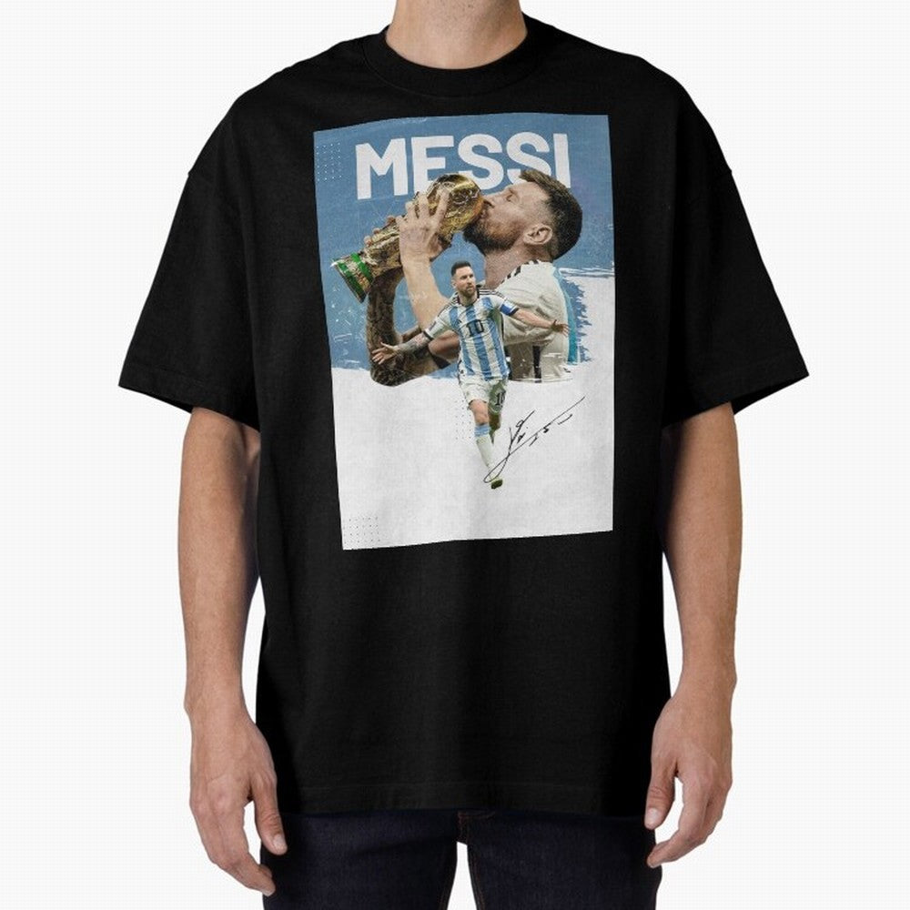 Messi Oversized T-Shirt Support Match Day Hype around FIFA World Cup 2026 USA Canada Mexico, CR7 and Messi, England and Germany, Stadium Memories, Football Loyalty, International Chants and Championship Tradition; Perfect for Fans, Collectors,