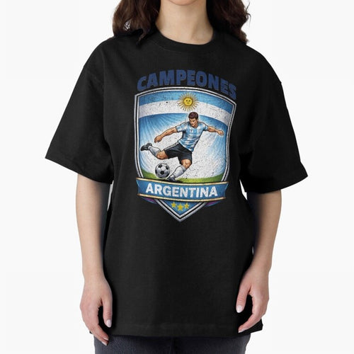 Argentina Vintage Soccer Badge - Campeones 3 Stars Essential T-Shirt Back the Journey through Match Day Hype around FIFA World Cup 2026 Group Stage, Haaland and Mbappe, Germany, Global Supporter Spirit, Legendary Goals, National Colors and