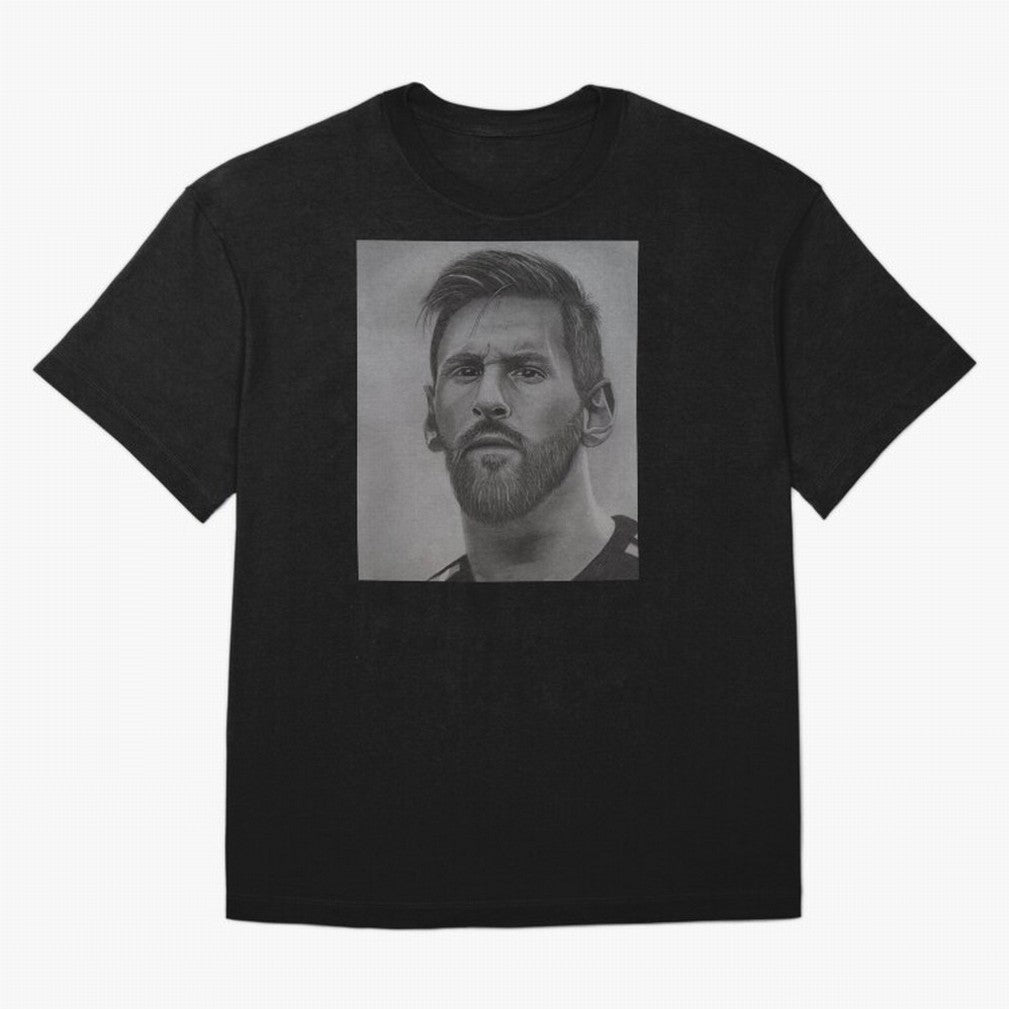 Messi Focused Portrait Art Classic T-Shirt Show Match Day Excitement for FIFA World Cup 2026 Group Stage Capturing Messi and Cristiano Ronaldo, Portugal, Spain and Germany Energy, Global Supporter Spirit, Legendary Goals, National Colors and