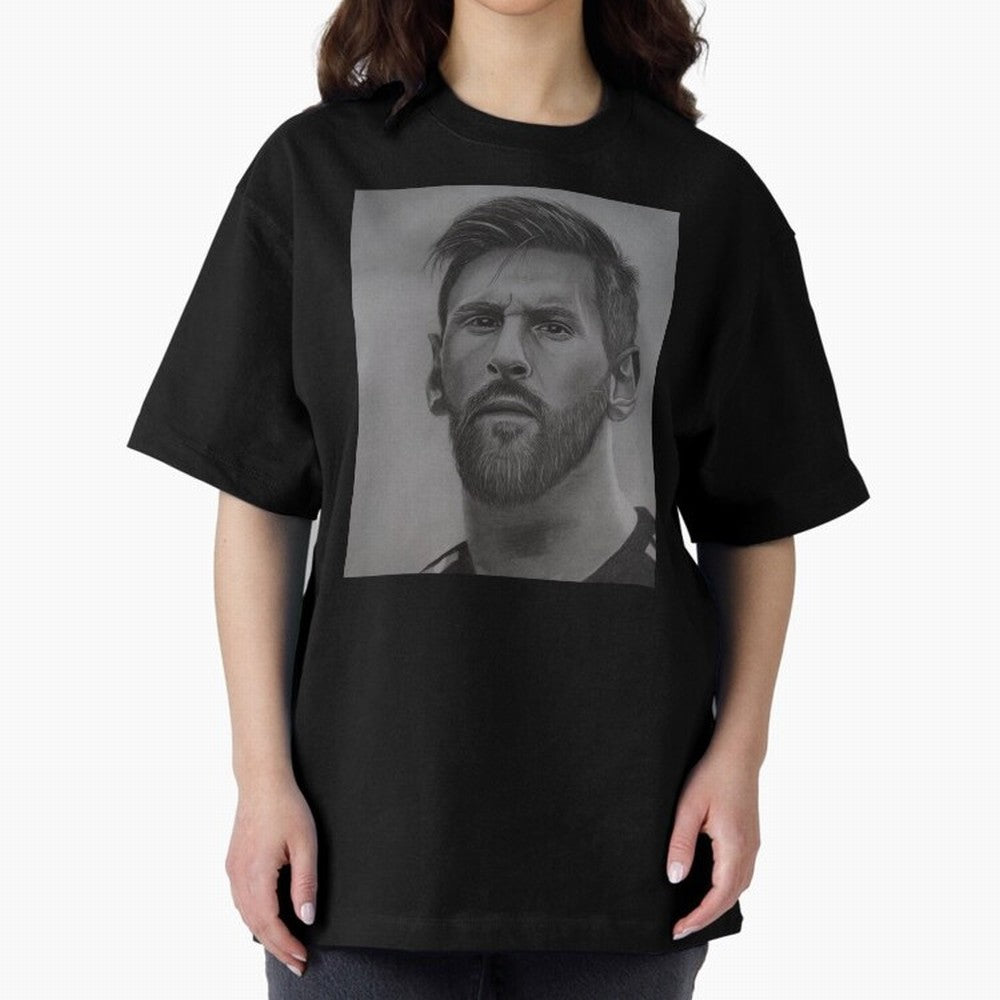 Messi Focused Portrait Art Classic T-Shirt Show Match Day Excitement for FIFA World Cup 2026 Group Stage Capturing Messi and Cristiano Ronaldo, Portugal, Spain and Germany Energy, Global Supporter Spirit, Legendary Goals, National Colors and