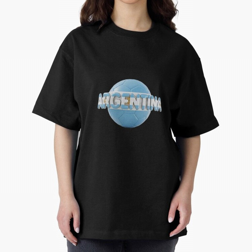 Argentina Soccer World Cup Oversized T-Shirt Step into FIFA World Cup 2026 Inspired by Mbappe and Neymar, Argentina and Brazil Energy, Soccer Culture, Superstar Moments, National Team Dreams and Competitive Fire; Perfect for People Who Love