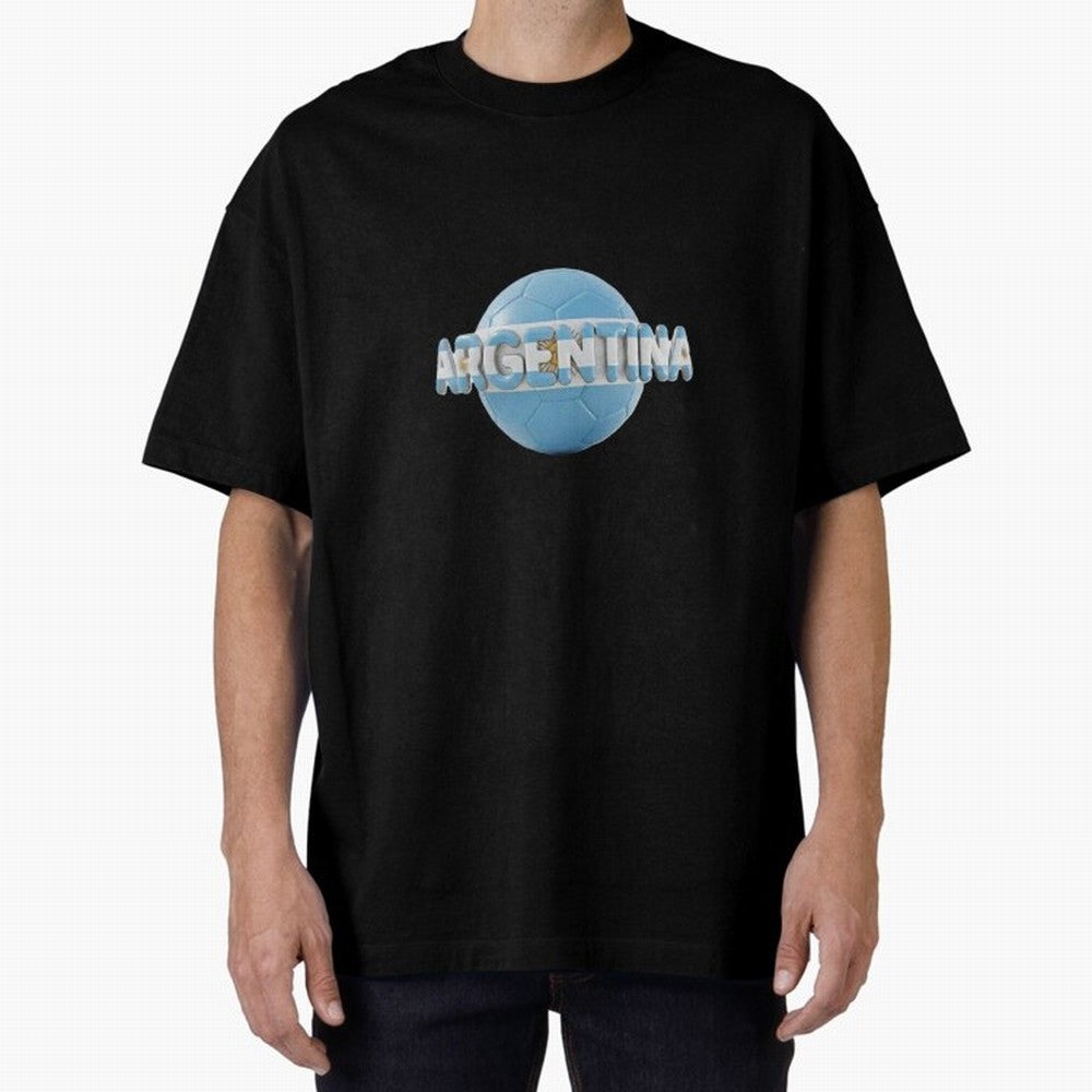 Argentina Soccer World Cup Oversized T-Shirt Step into FIFA World Cup 2026 Inspired by Mbappe and Neymar, Argentina and Brazil Energy, Soccer Culture, Superstar Moments, National Team Dreams and Competitive Fire; Perfect for People Who Love