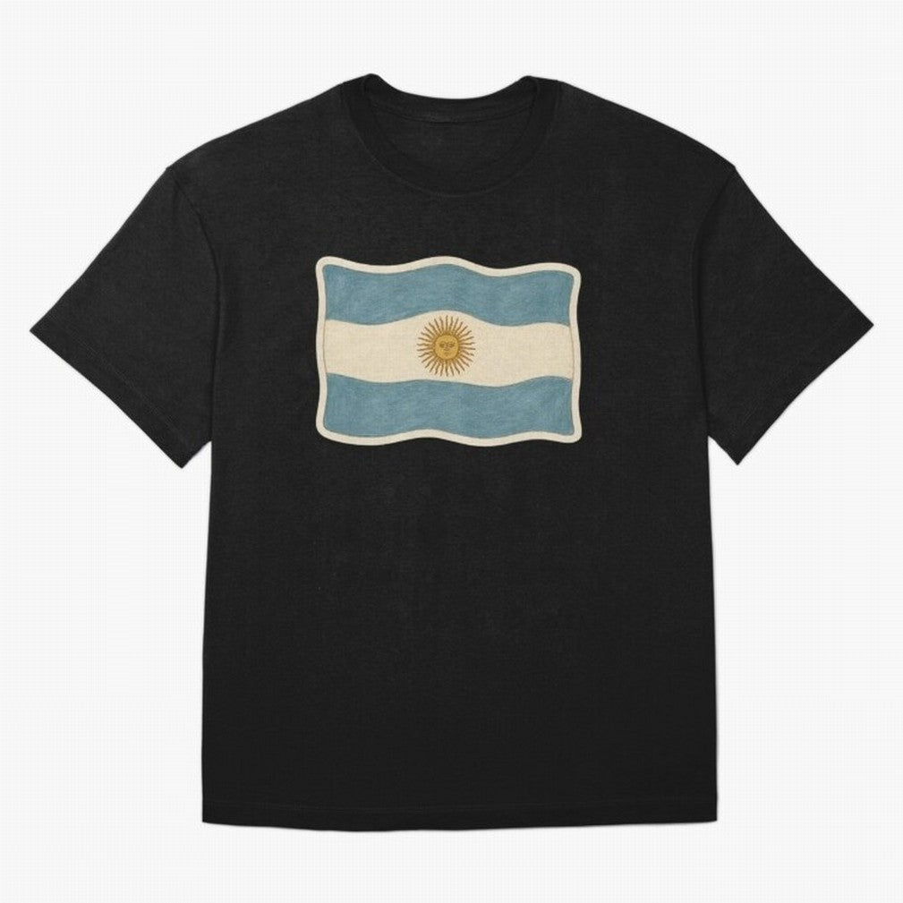 Argentina Flag Classic Sun of May National Design Classic T-Shirt Follow the Final Road of Global Football Passion for FIFA World Cup 2026 Group Stage, Built around Haaland, Brazil, Vintage Soccer Flavor, Modern Football Stars, National Flags and