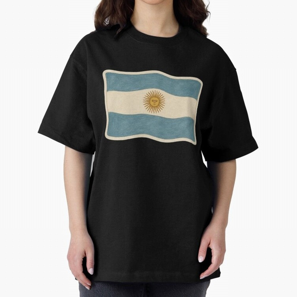 Argentina Flag Classic Sun of May National Design Classic T-Shirt Follow the Final Road of Global Football Passion for FIFA World Cup 2026 Group Stage, Built around Haaland, Brazil, Vintage Soccer Flavor, Modern Football Stars, National Flags and
