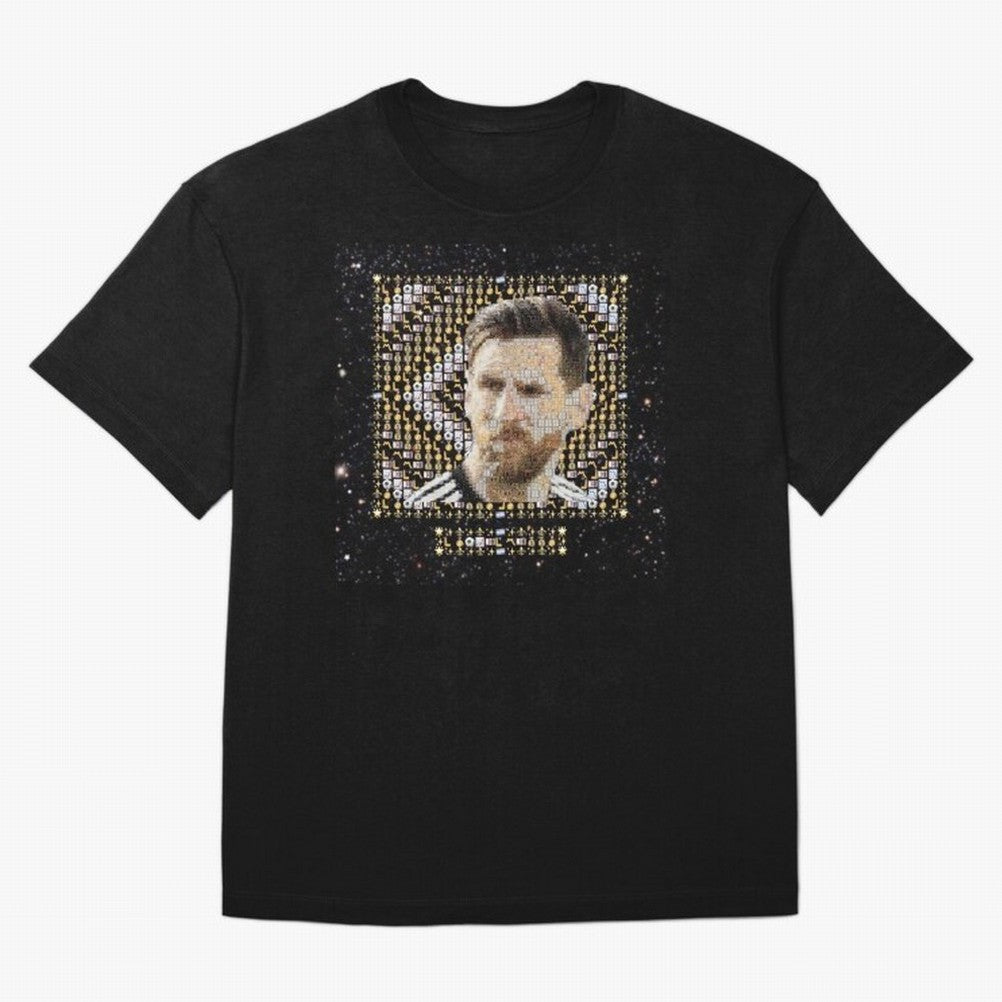 GOAT Emojified ¨C Messi-Inspired Visual Tribute | Legendary Football Grid Art | Iconic Symbolism in Emoji Form Oversized T-Shirt Celebrate Global Passion for Global Football Passion for FIFA World Cup 2026 Group Stage, Featuring Messi and Cristiano