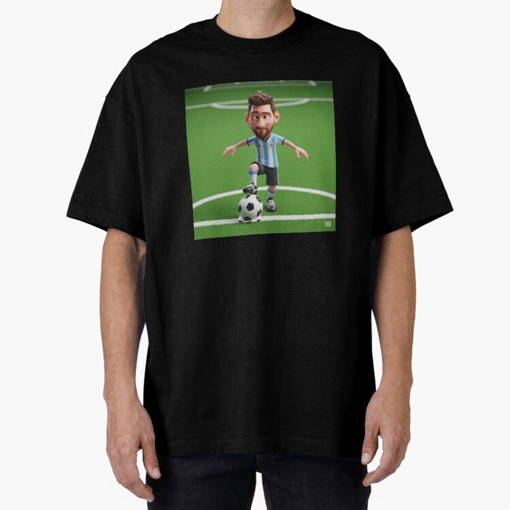 Football Oversized T-Shirt Celebrate Global Football Passion for FIFA World Cup 2026, with CR7 and Messi, Germany, Global Supporter Spirit, Legendary Goals, National Colors and Tournament Celebration; Great for Supporters Who Love Legendary