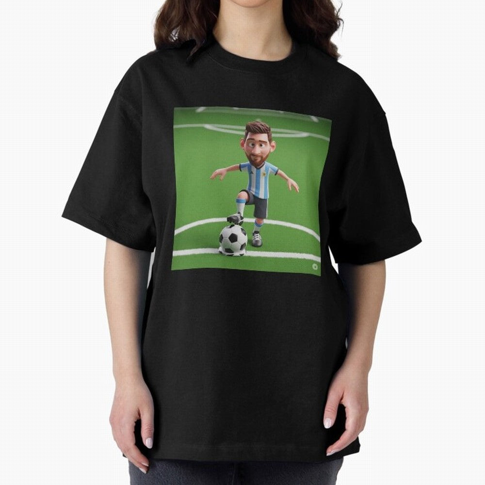Football Oversized T-Shirt Celebrate Global Football Passion for FIFA World Cup 2026, with CR7 and Messi, Germany, Global Supporter Spirit, Legendary Goals, National Colors and Tournament Celebration; Great for Supporters Who Love Legendary