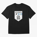 Scaloneta - Messi 10 - Goat Oversized T-Shirt Stand Proud for FIFA World Cup 2026 Spirit, Built around Netherlands, Mbappe, Sports Nostalgia, International Competition, Famous Players and Unforgettable Victories; Great for Watch Parties, Sports