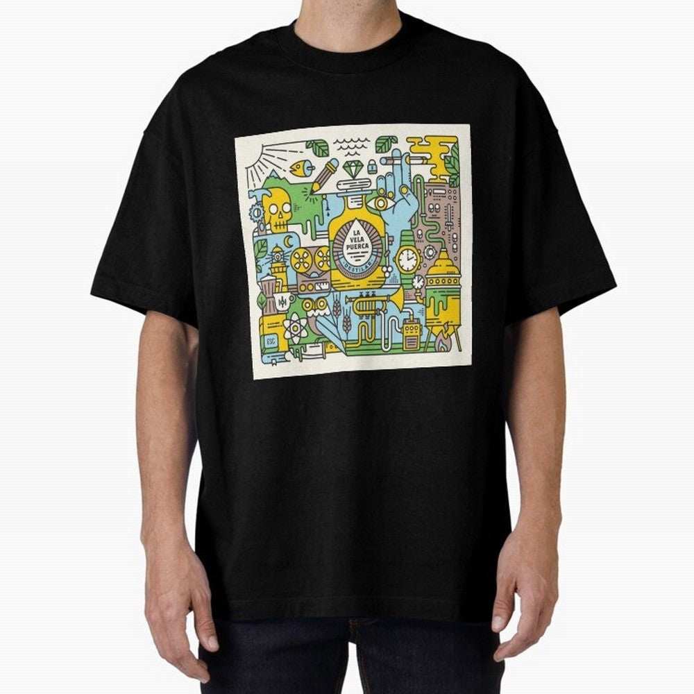 LA VELA PUERCA ROCK Oversized T-Shirt Share the Excitement of FIFA World Cup 2026 USA Canada Mexico Spirit, Featuring Argentina, Cristiano Ronaldo, Fan Favorite Moments, National Team Passion, Big Match Drama and Soccer History; Perfect for Fans,