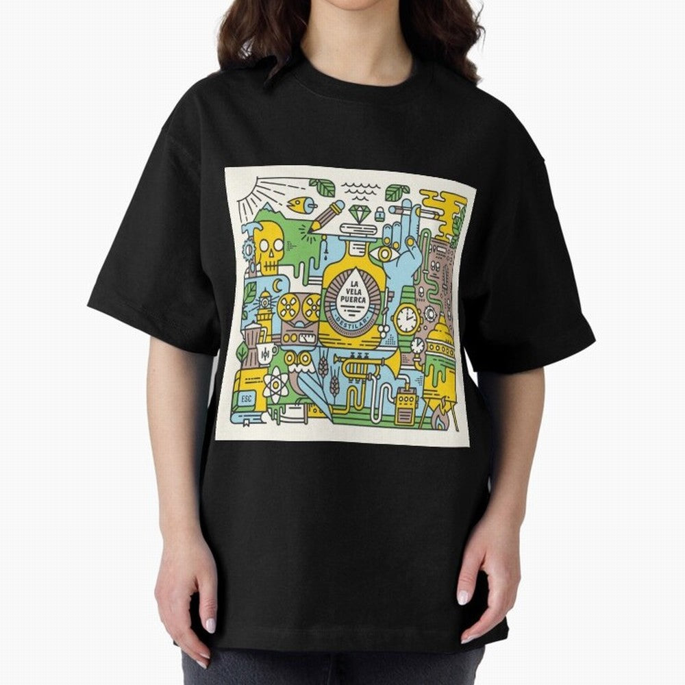 LA VELA PUERCA ROCK Oversized T-Shirt Share the Excitement of FIFA World Cup 2026 USA Canada Mexico Spirit, Featuring Argentina, Cristiano Ronaldo, Fan Favorite Moments, National Team Passion, Big Match Drama and Soccer History; Perfect for Fans,
